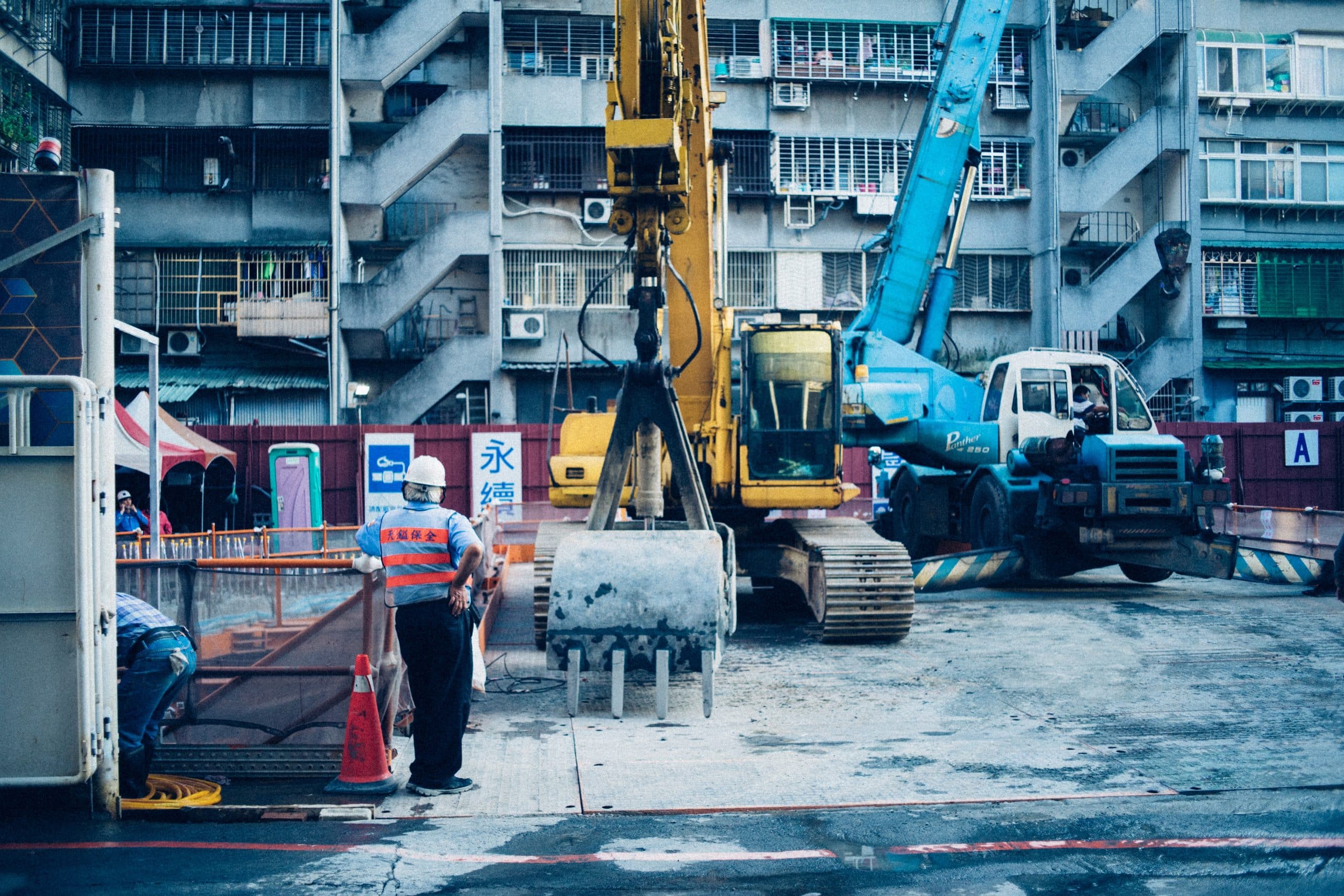 Chantier de construction d'immeuble